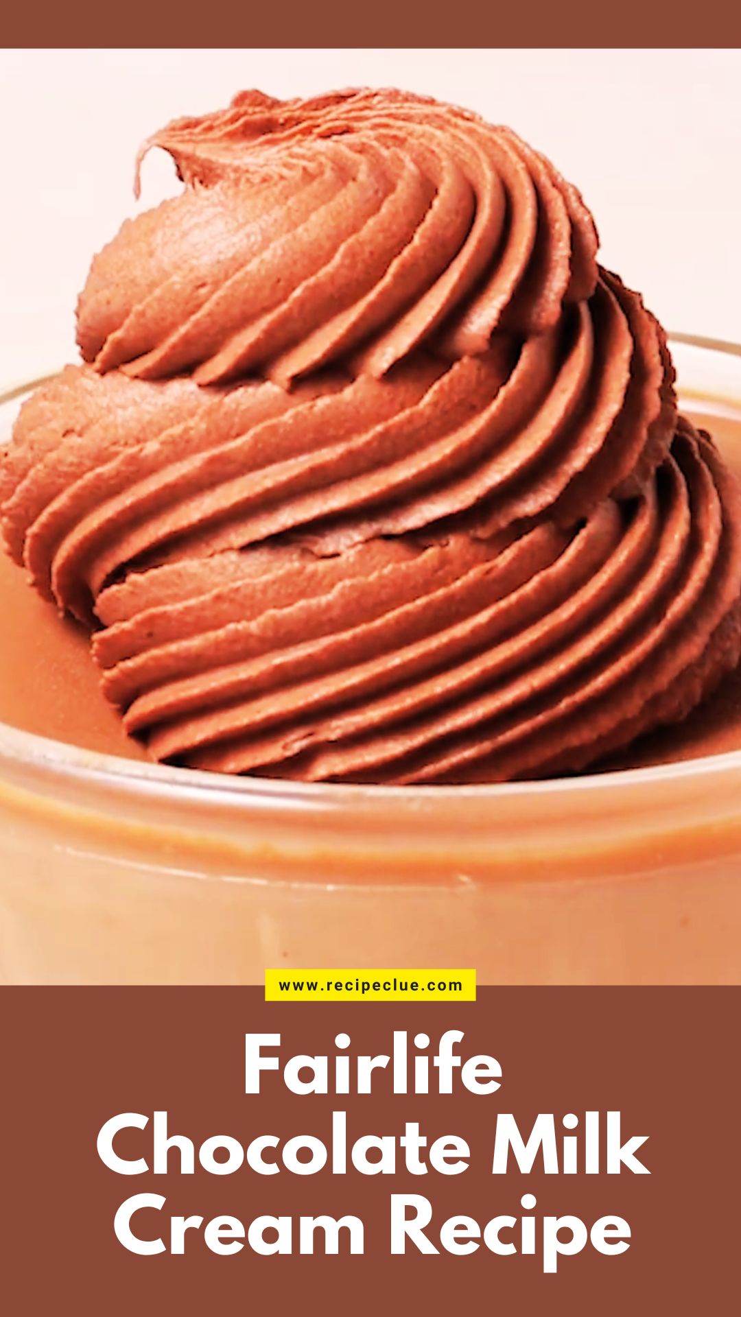 Fairlife Chocolate Milk Cream Recipe Pin