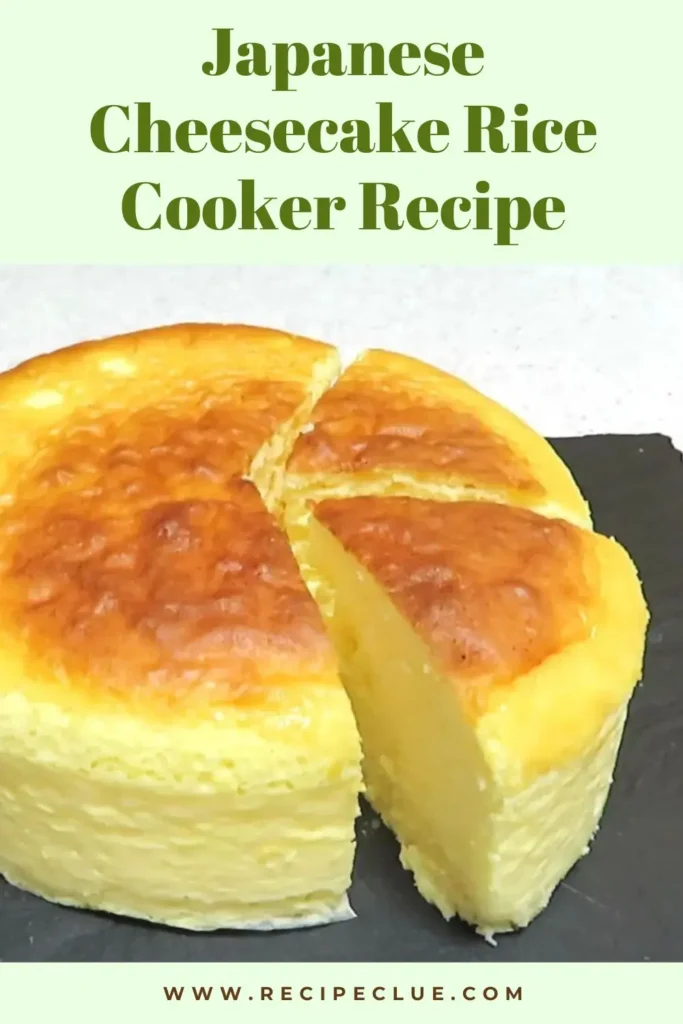 Japanese Cheesecake Rice Cooker